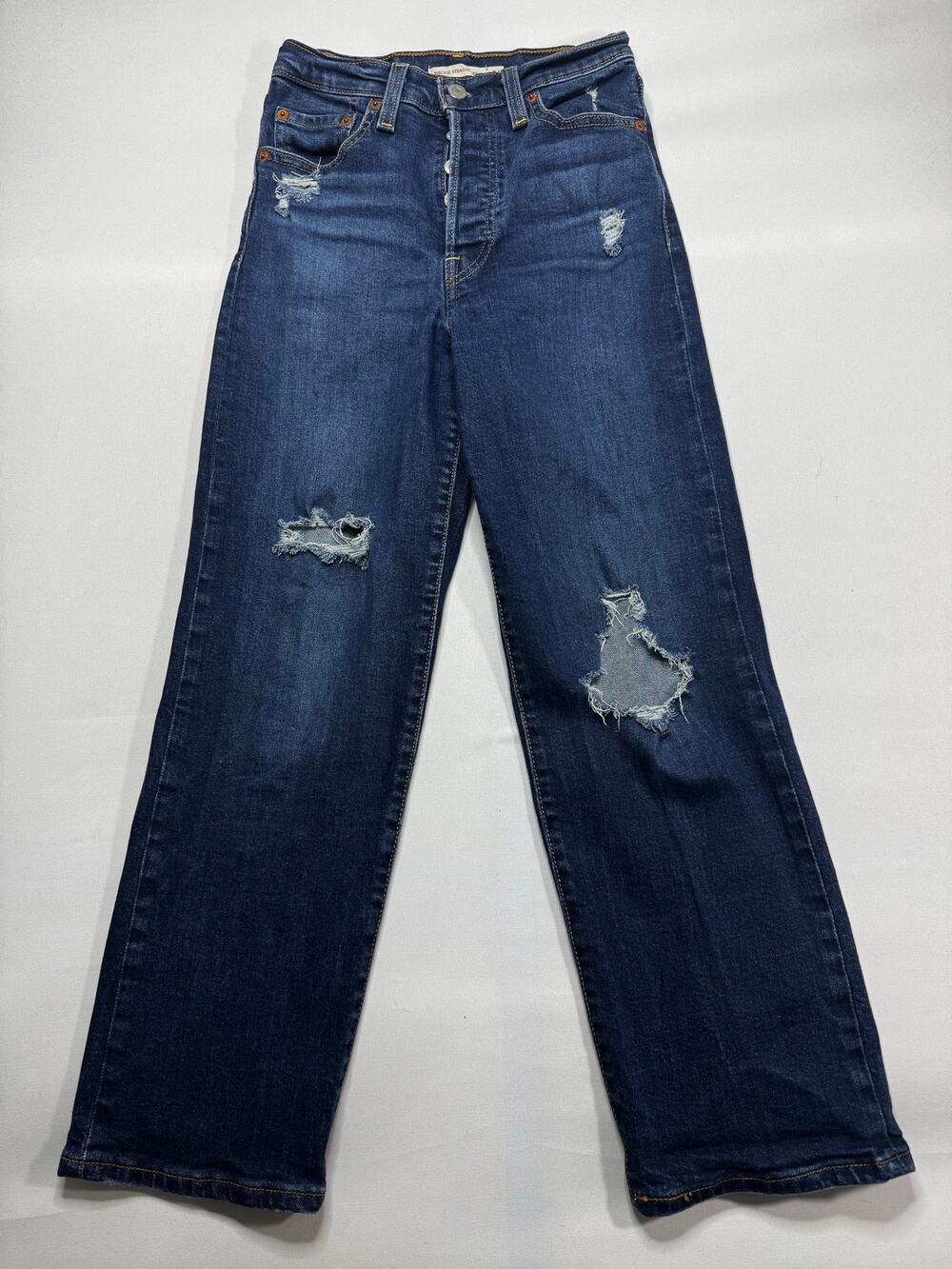 Levi's Women's Ribcage Straight Ankle Button Fly Denim Jeans - 24x27 (24x26.5)